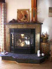 Fireplace in Treehouse Suite